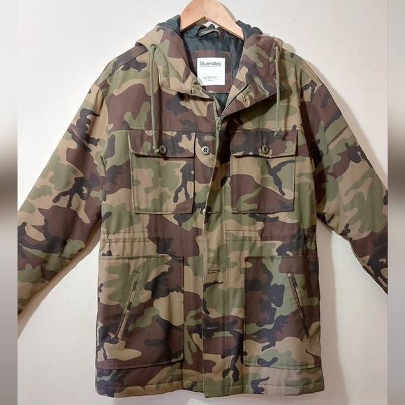 Camouflage Print Coat with Hood and Drawstring Waist - Picture 7 of 10